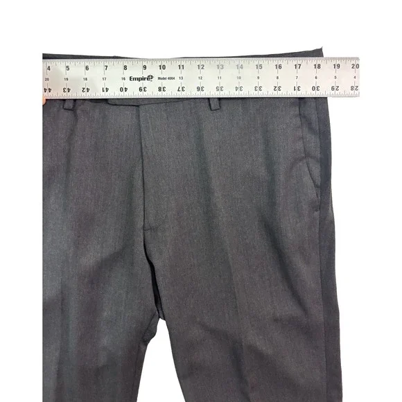 Banana Republic 42R 35x30 2pc Pant Suit Charcoal 100% Wool Modern Slim Fit Mens